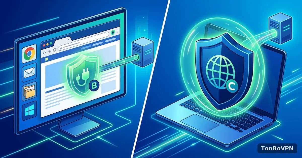 什么是浏览器插件VPN？和客户端VPN有什么区别 - TonBoVPN