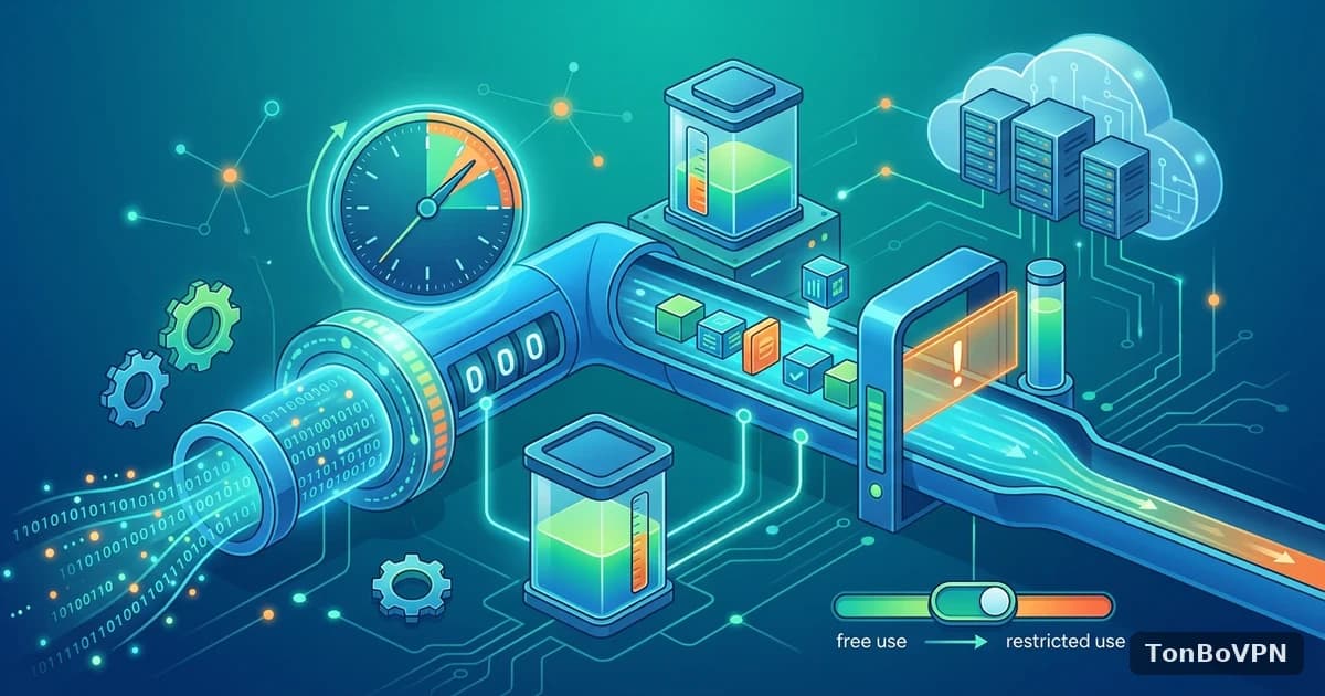 免费VPN的流量限制机制是怎么设计的？ - TonBoVPN