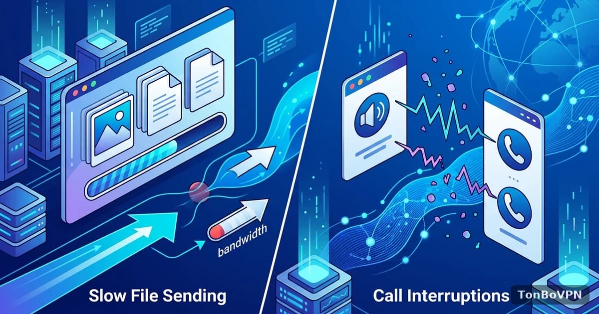 Telegram、WhatsApp 发图发文件慢、语音通话断续？两类症状的网络排查方法 - 通博VPN