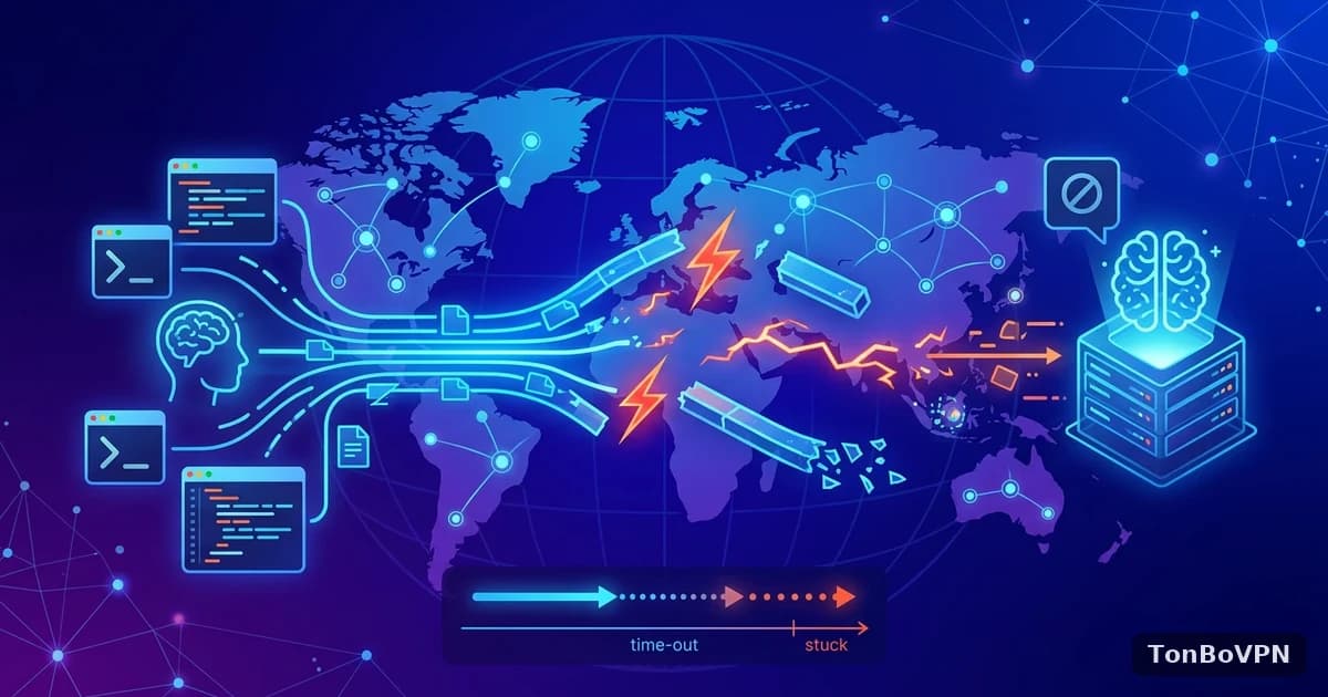 Claude Code与Cursor Agent模式频繁断线?开发者跨境网络排查指南 - TonBoVPN