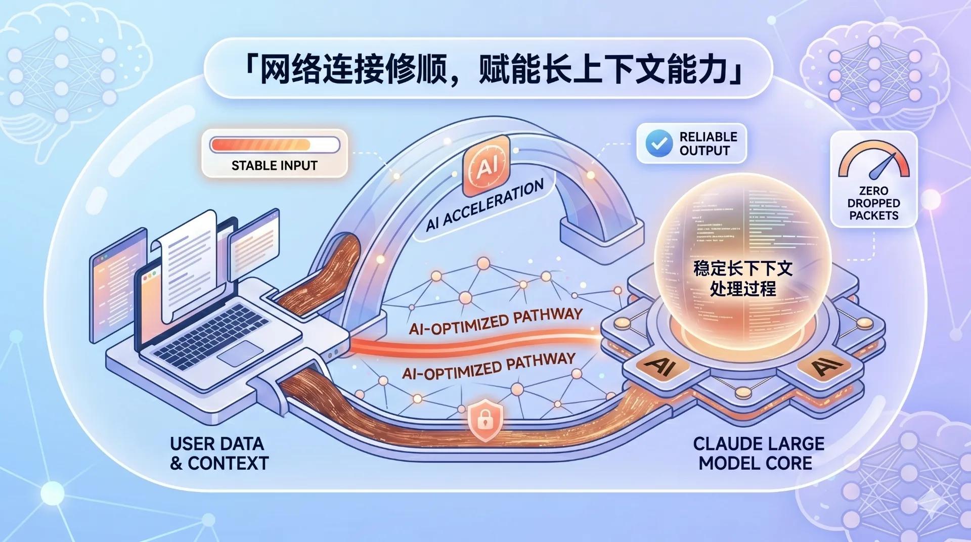 Claude 长对话稳定连接示意