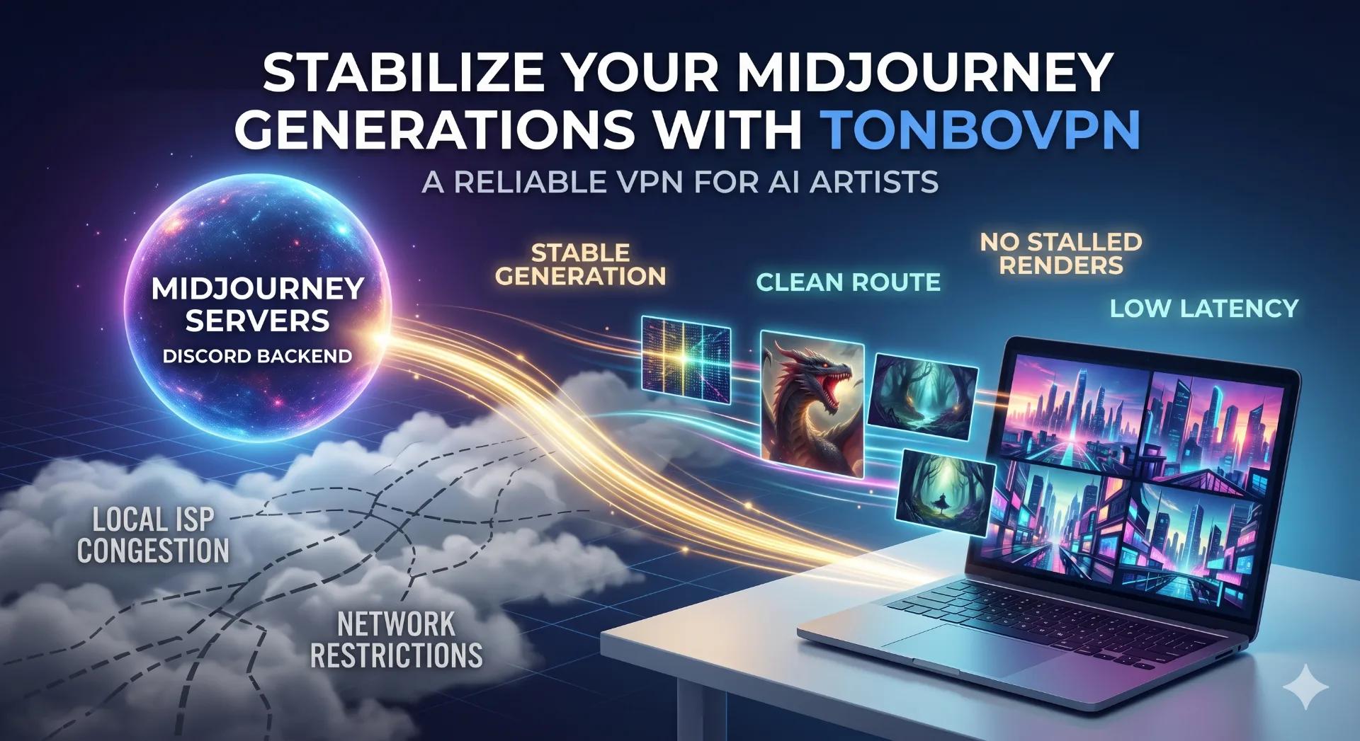 VPN for Midjourney: Fix Stalled Renders | TonBoVPN - TonBoVPN