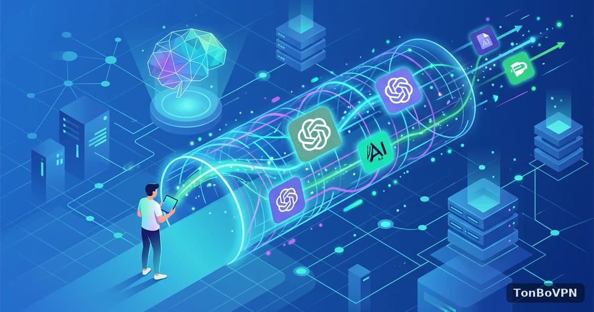 VPN là gì? Hướng dẫn cơ bản để truy cập ổn định các công cụ AI - TonBoVPN